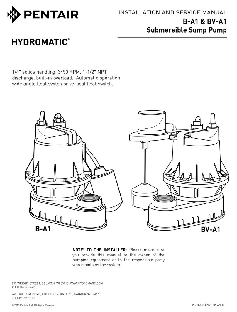 Pentair HYDROMATIC B-A1 Manual