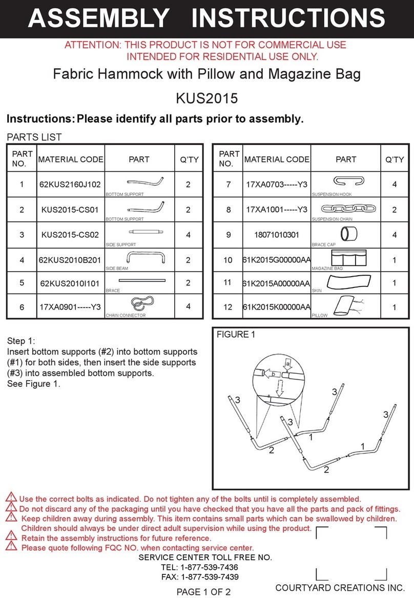 Courtyard Creations KUS2015 Assembly instructions