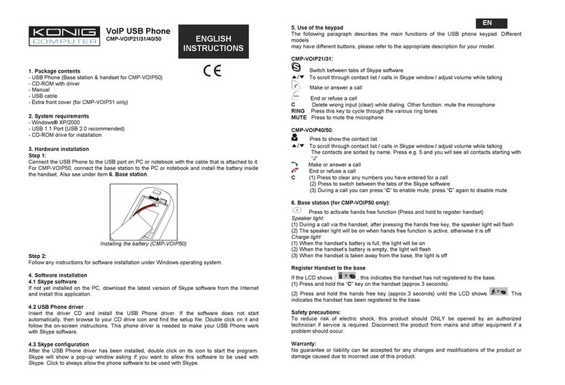 Konig CMP-VOIP50 instructions