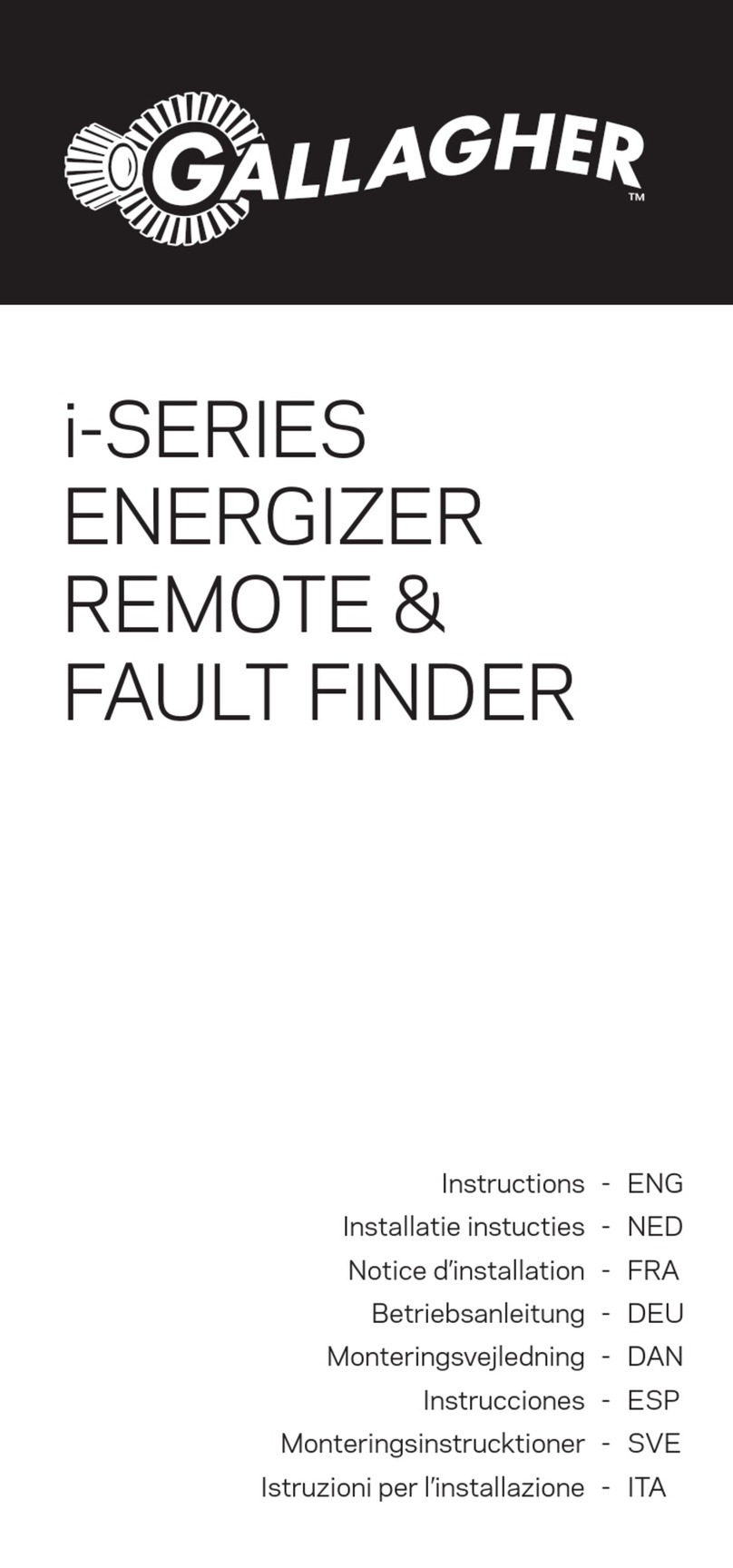 Gallagher i Series instructions