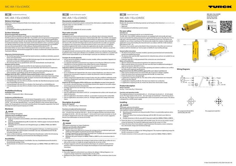 turck IMC-AIA-11Ex-I/24VDC User manual