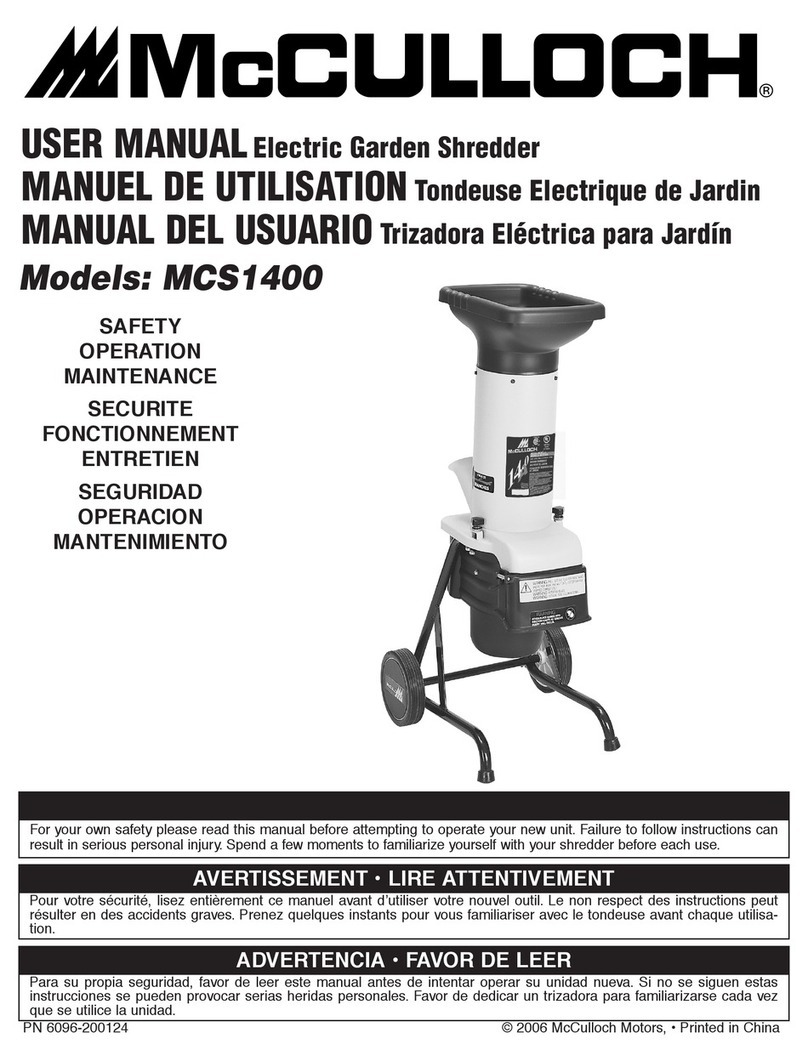 McCulloch MCS1400 user manual