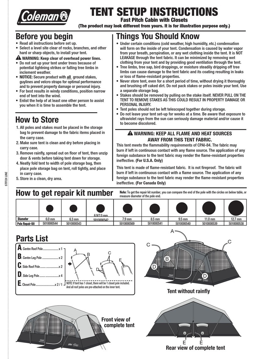 Coleman Echo Lake 6p Fast Pitch Setup instructions