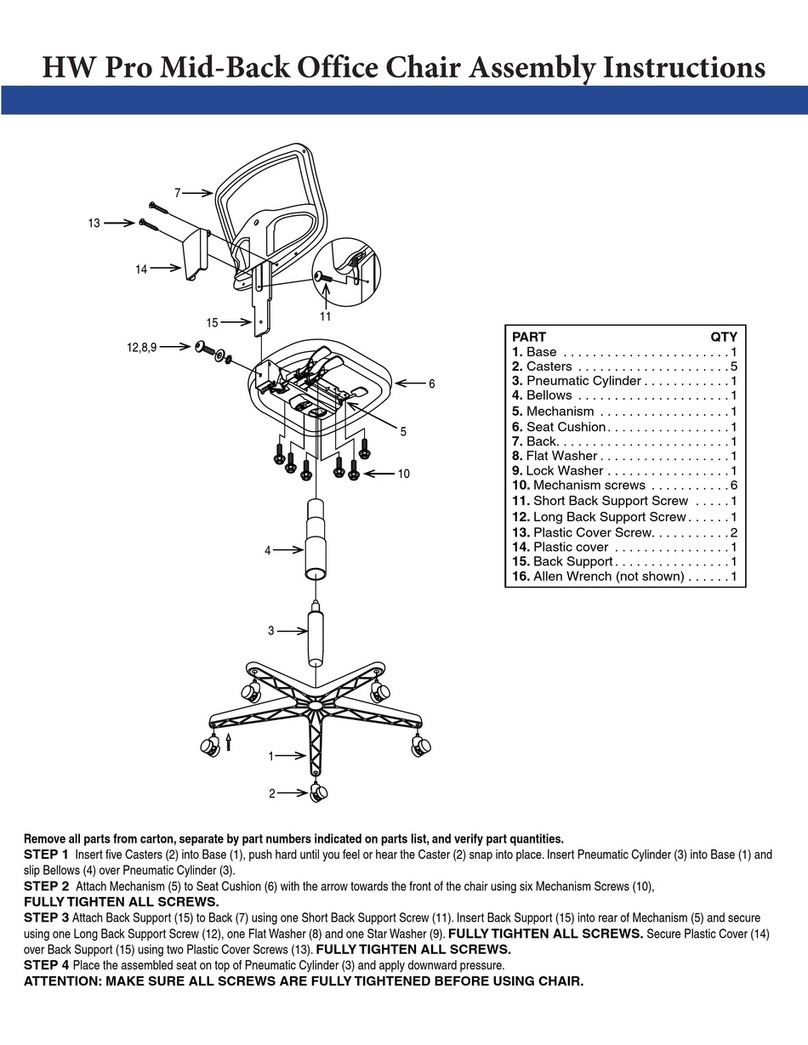 Posture Depot HW Pro Assembly instructions Posture Depot HW Pro Assembly instructions