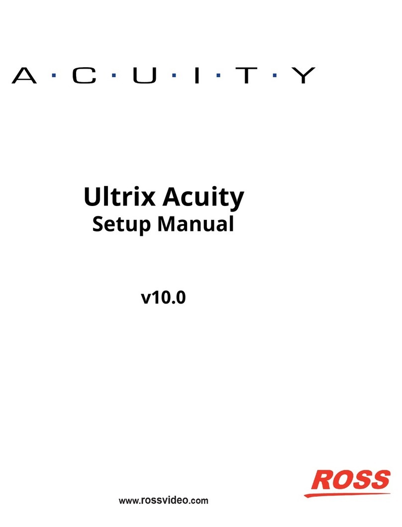 Ross Acuity Ultrix Acuity Setup manual