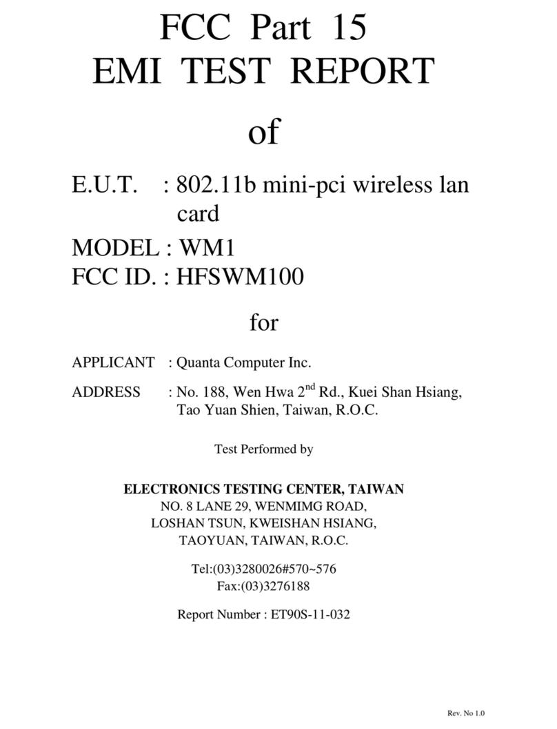 Quanta Computer WM1 User manual
