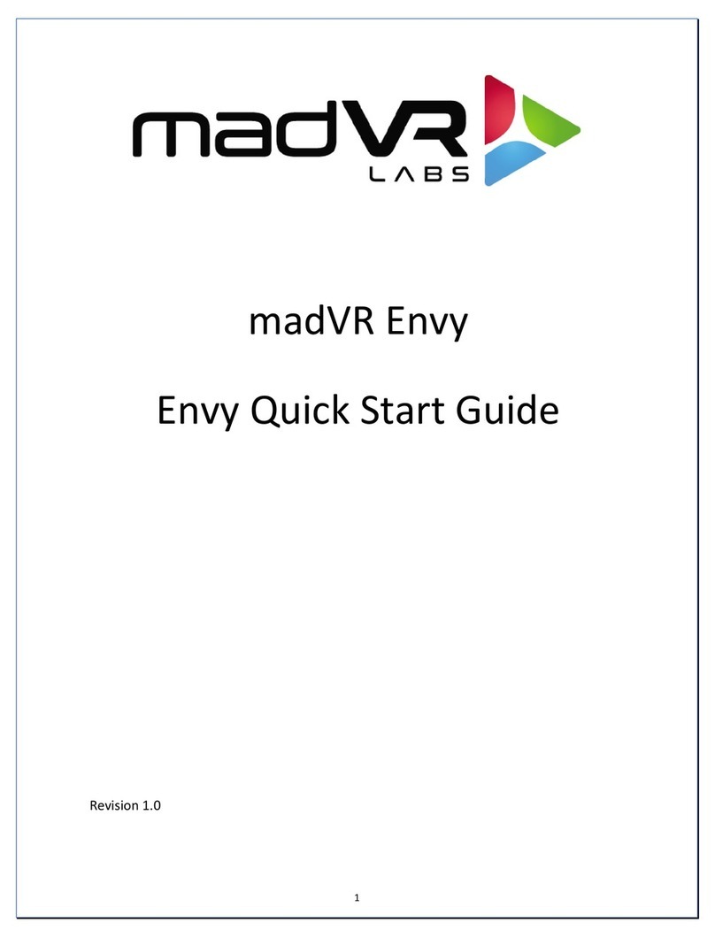 madVR Envy quick start guide madVR Envy quick start guide