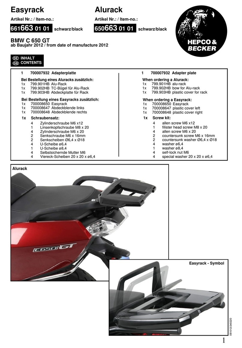 hepco & becker Easyrack 661663 01 01 User manual hepco & becker Easyrack 661663 01 01 User manual