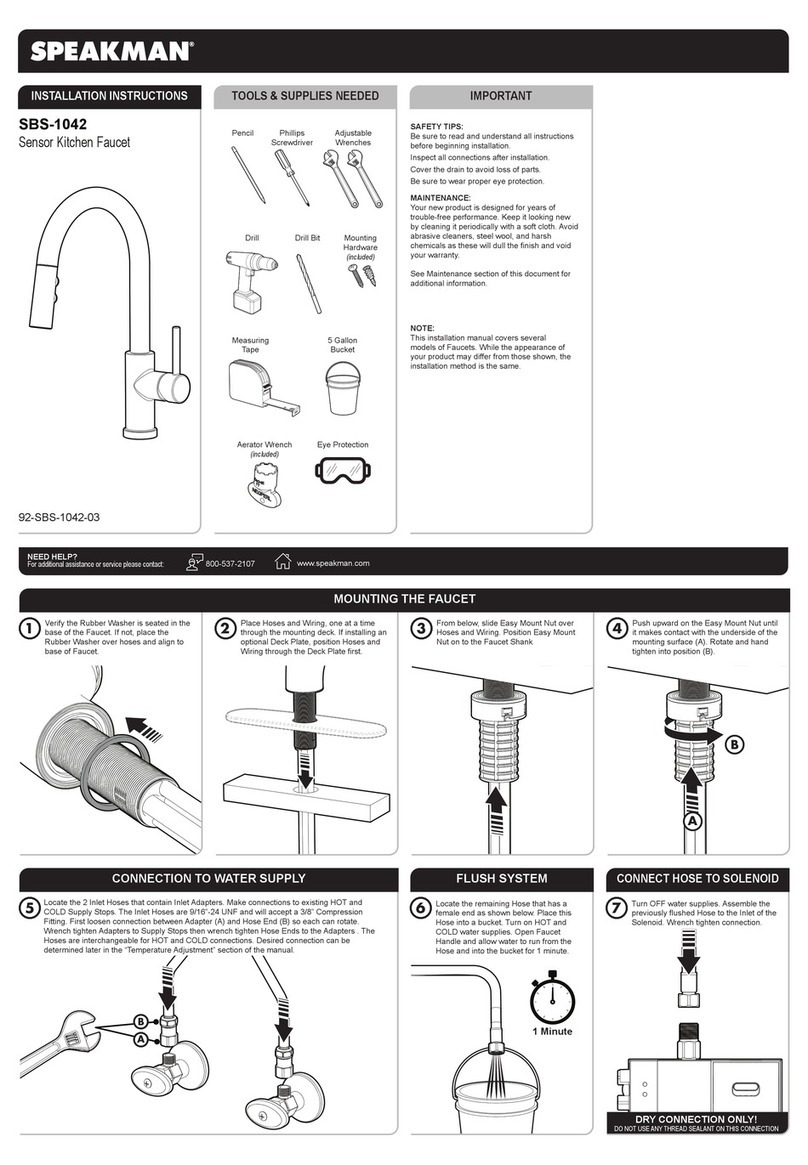 Speakman SBS-1042 User manual Speakman SBS-1042 User manual