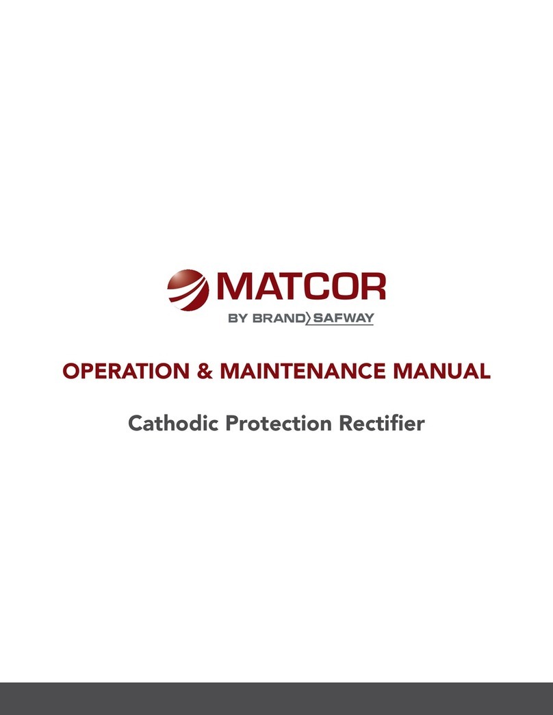 SAFWAY MATCOR Cathodic Protection Rectifier Operation & maintenance manual