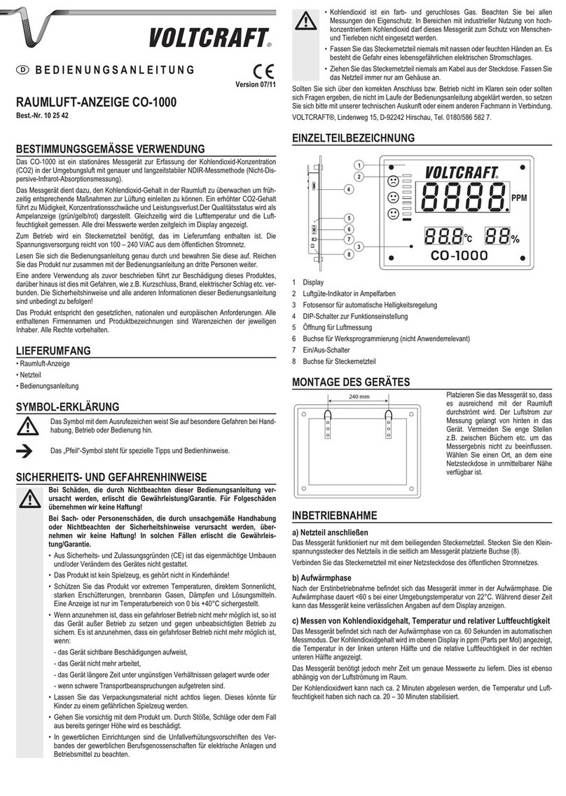 VOLTCRAFT CO-1000 User manual