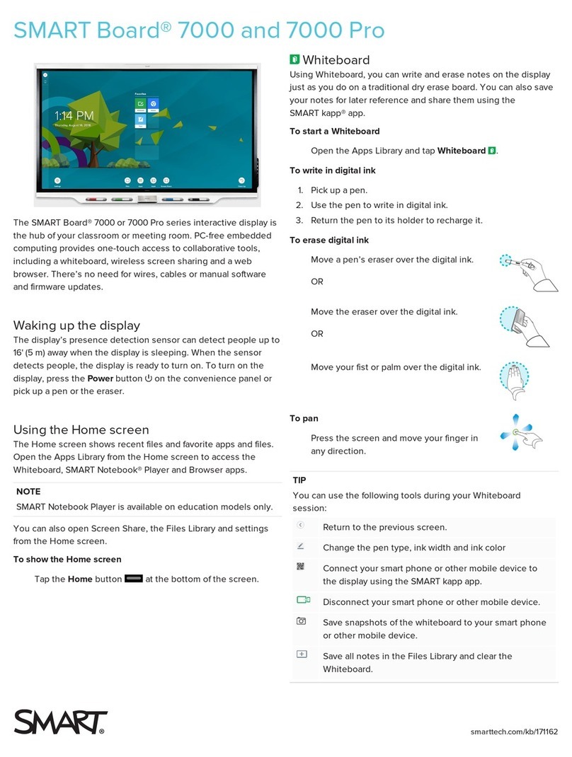 SMART Board 7000 quick start guide