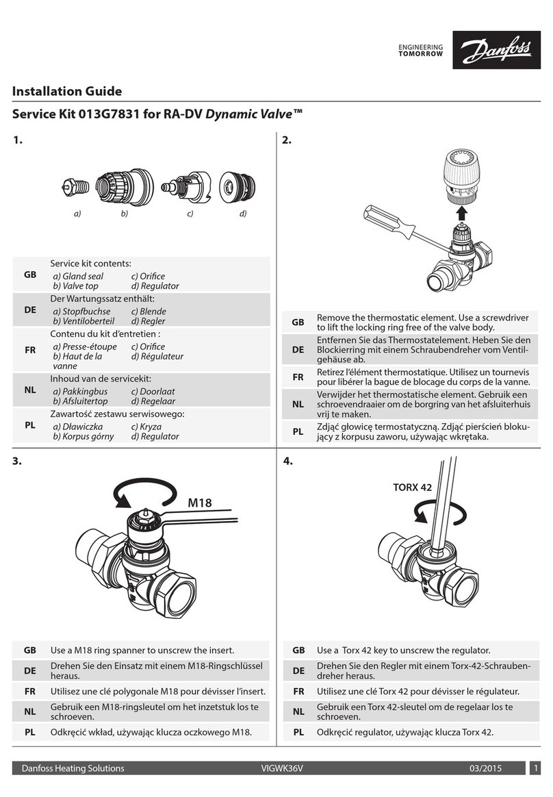 Danfoss 013G7831 installation guide Danfoss 013G7831 installation guide