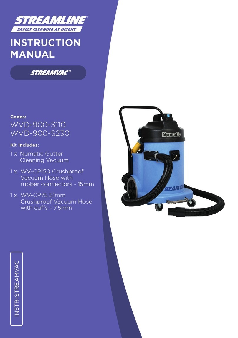 Numatic Streamline Streamvac instruction manual