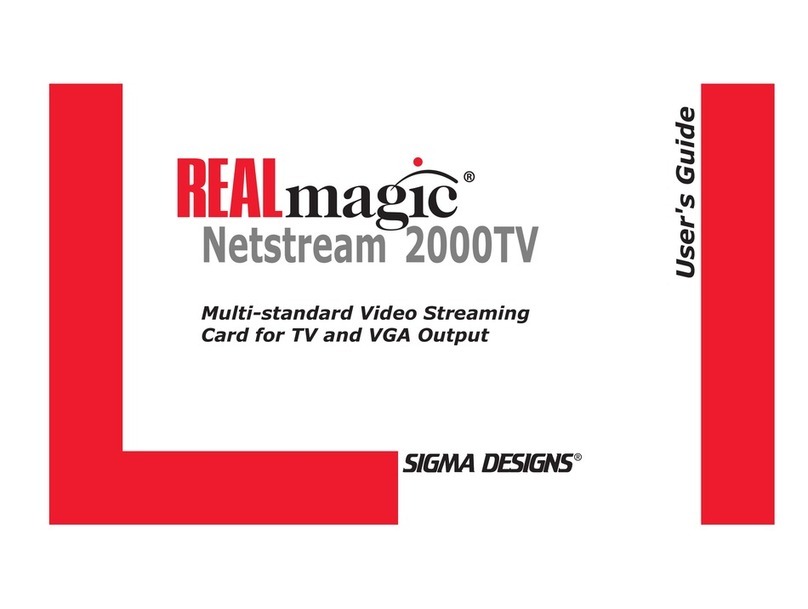 Sigma Designs Realmagic NetStream 2000TV user guide