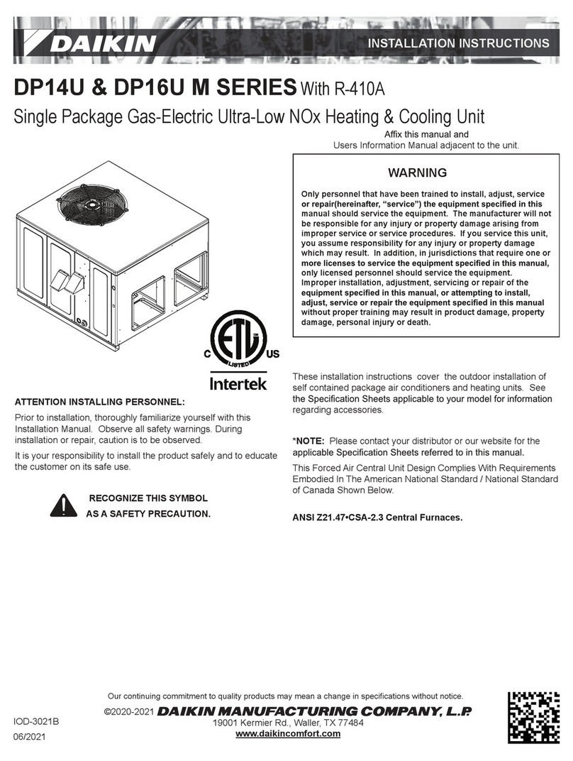 Daikin DP14U Series installation instructions
