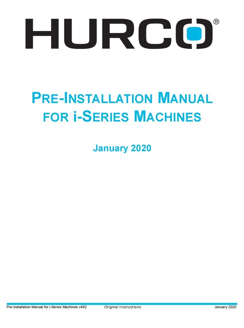 Hurco i Series Preinstallation manual