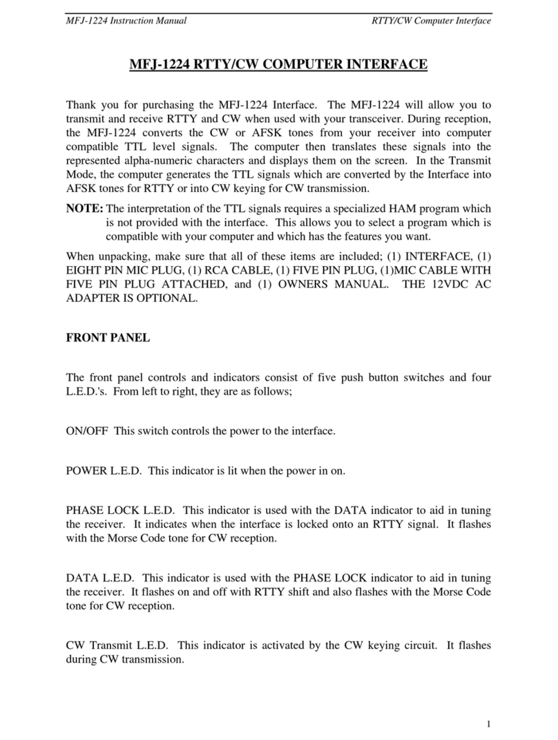 MFJ MFJ-1224 instruction manual
