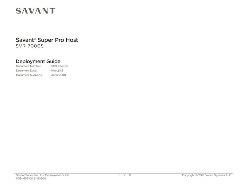Savant Pro Host Quick reference guide
