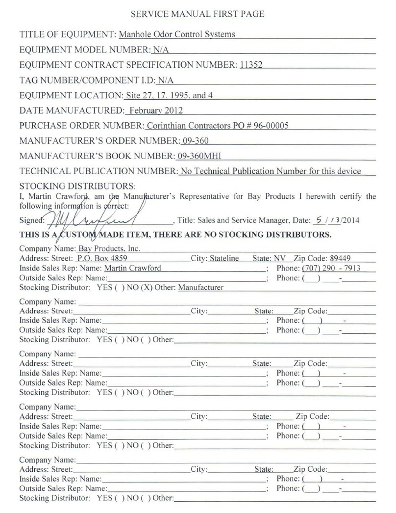 Bay Products 11352 Service manual Bay Products 11352 Service manual