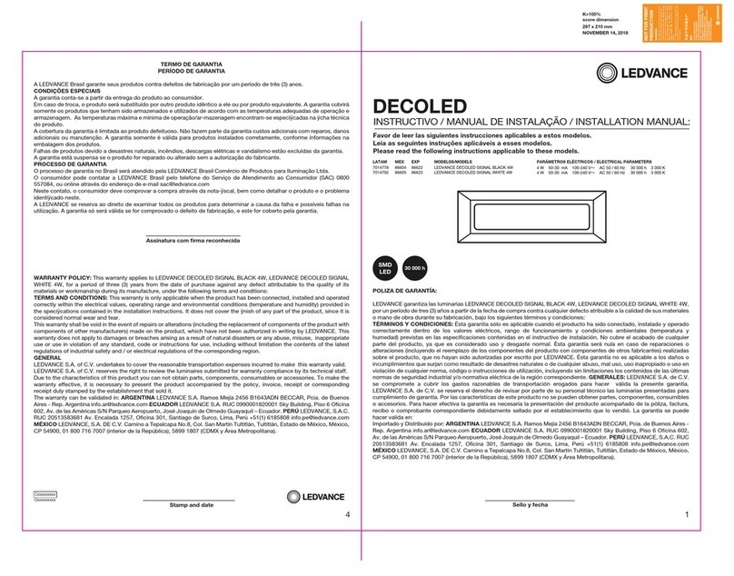 Ledvance LEDVANCE DECOLED SIGNAL BLACK 4W User manual