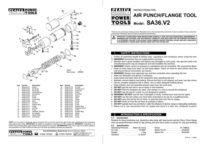 Sealey Power Tools SA36.V2 instructions