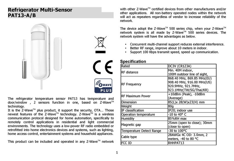 Z-Wave PAT13-A manual