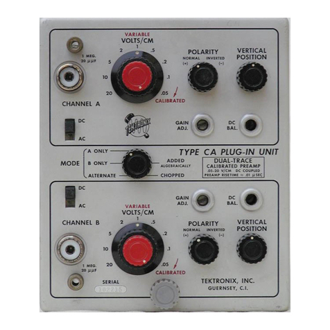 Tektronix TYPE CA User manual