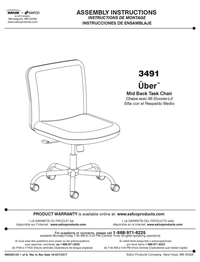 LDI Safco Uber 3491 Assembly instructions