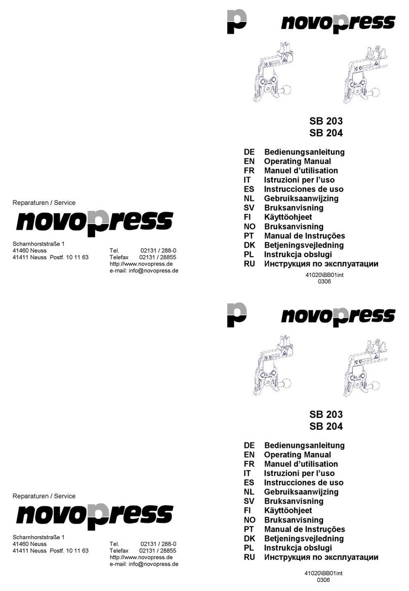 NovoPress SB 203 operating manual