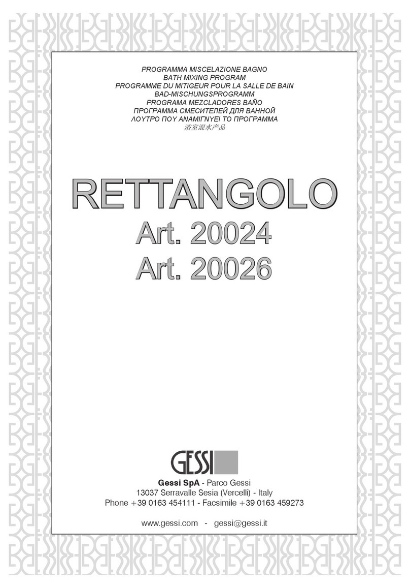 Gessi RETTANGOLO 20024 Troubleshooting guide