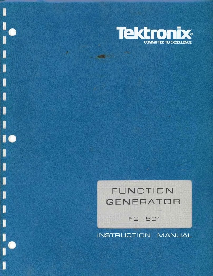 Tektronix FG501 User manual