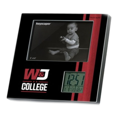 Keyscaper Desktop Picture Frame with Clock product manual