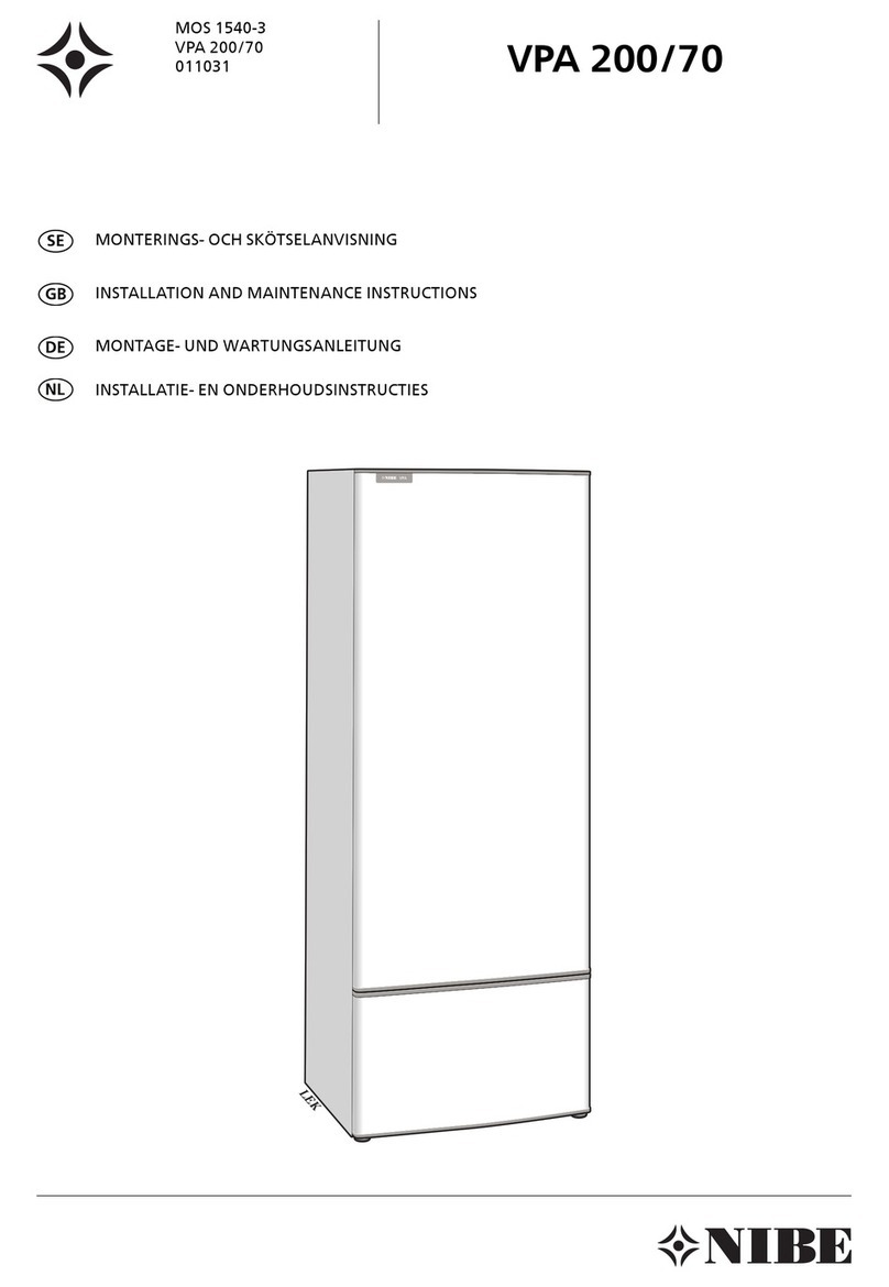 Nibe VPA 200/70 Installation and maintenance instructions