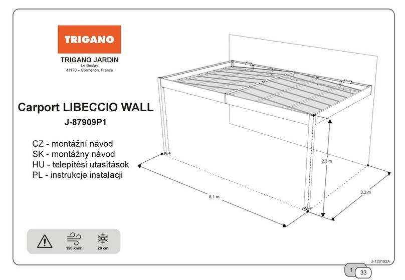 Trigano Jardin LIBECCIO WALL J-87909P1 Assembly instructions