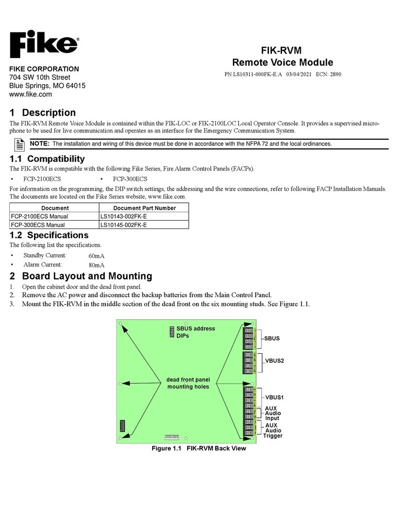 Fike FIK-RVM User manual