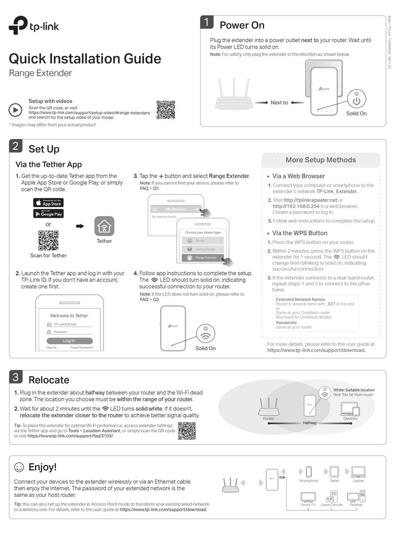 TP-Link OneMeshT Quick installation guide TP-Link OneMeshT Quick installation guide
