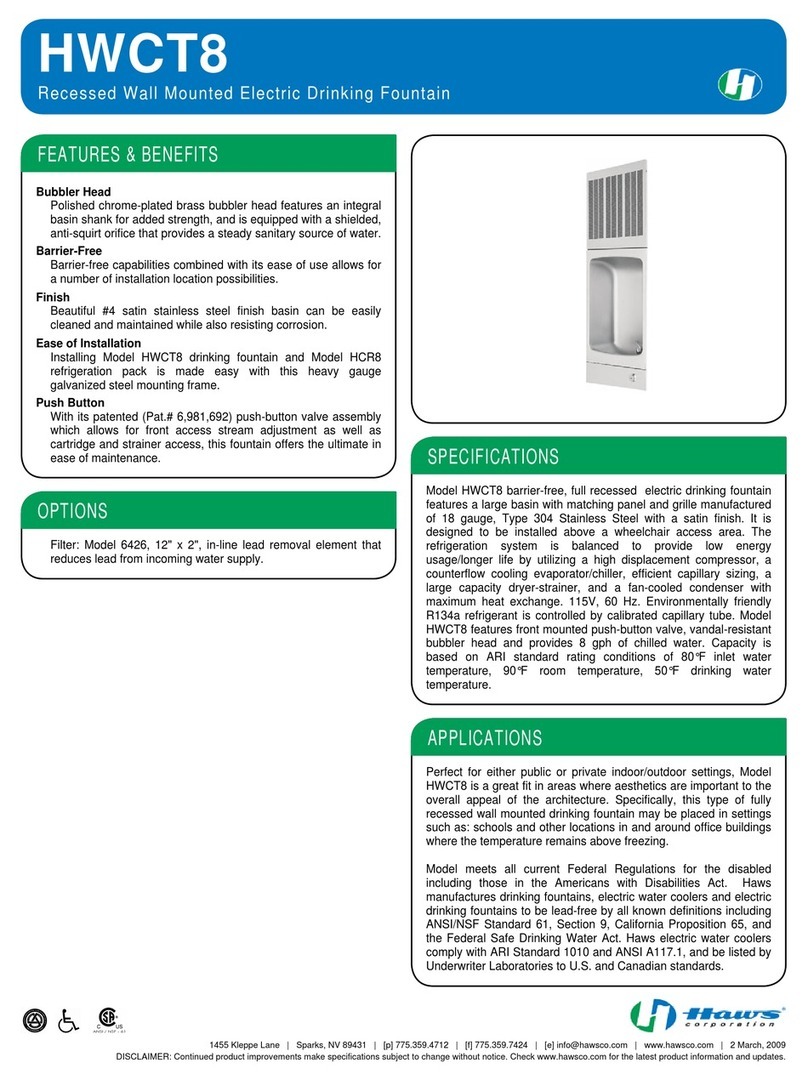 Haws HWCT8 User manual