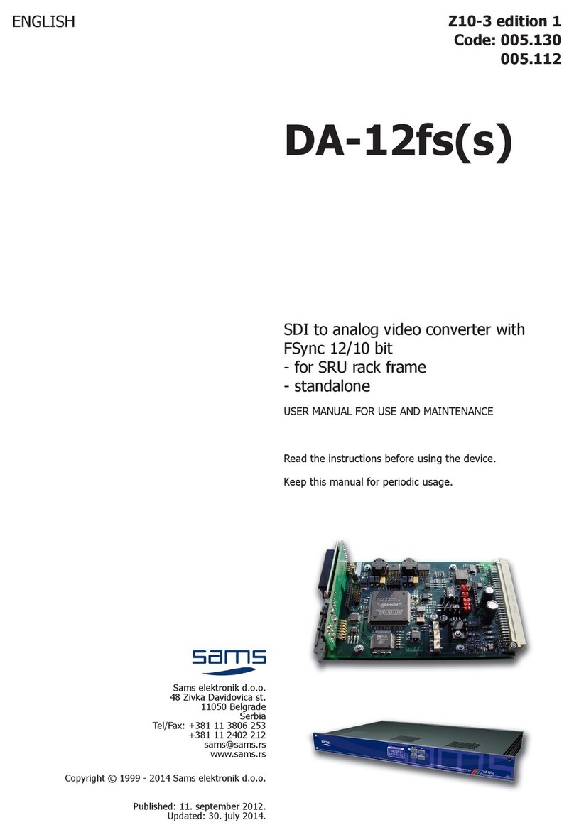 Sams DA-12fs User manual for use and maintenance Sams DA-12fs User manual for use and maintenance