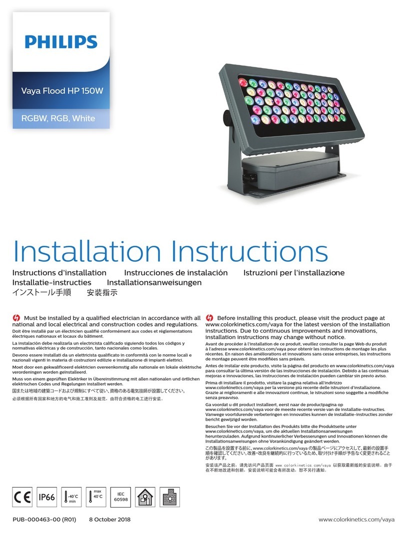 Philips Vaya Flood HP 150W installation instructions