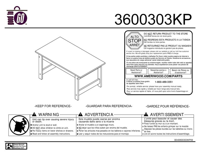 Ameriwood good to GO 3600303KP quick start guide Ameriwood good to GO 3600303KP quick start guide