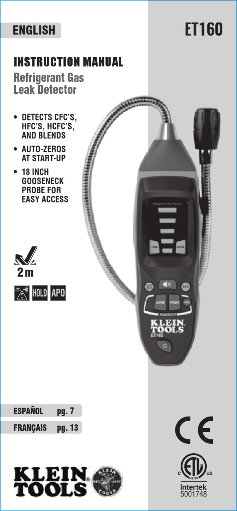 Klein Tools ET160 instruction manual