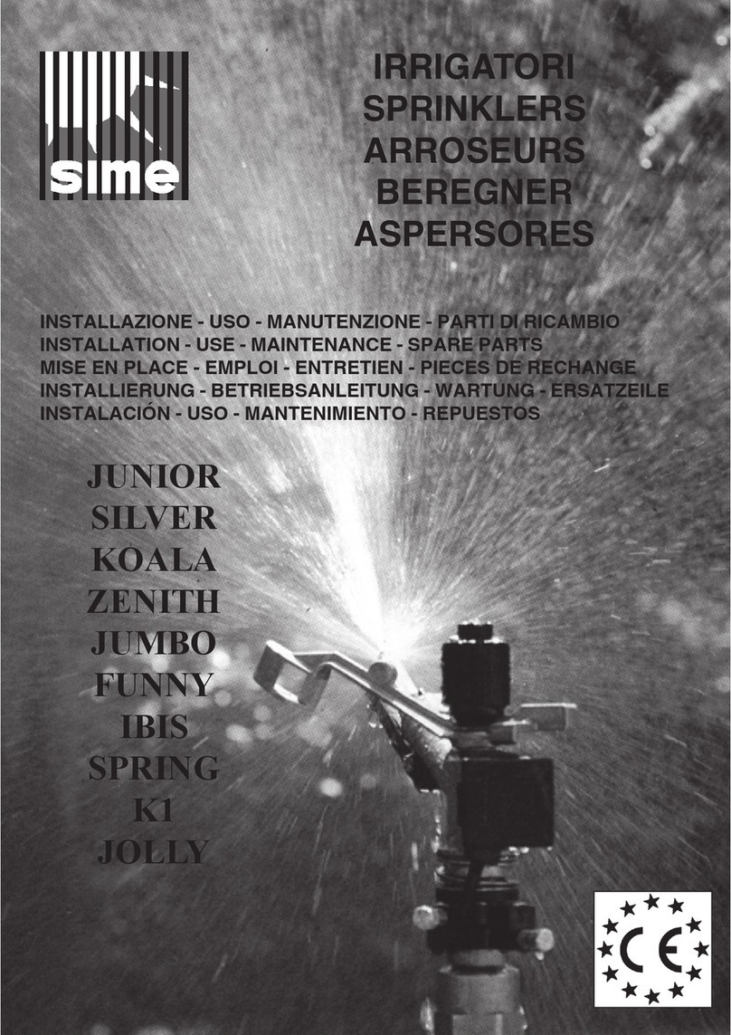 Sime JUNIOR INSTALLATION, USE, MAINTENANCE, SPARE PARTS
