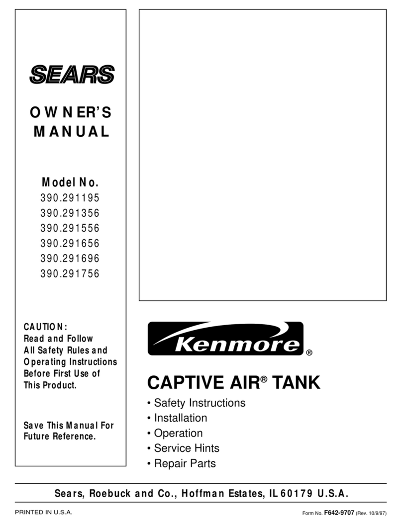 Sears Kenmore 390.291195 owner's manual
