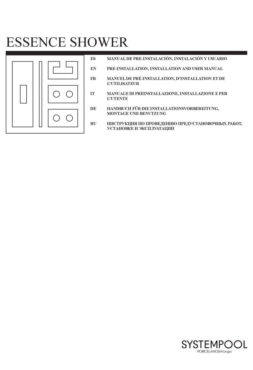 Porcelanosa SYSTEMPOOL ESSENCE SHOWER User manual