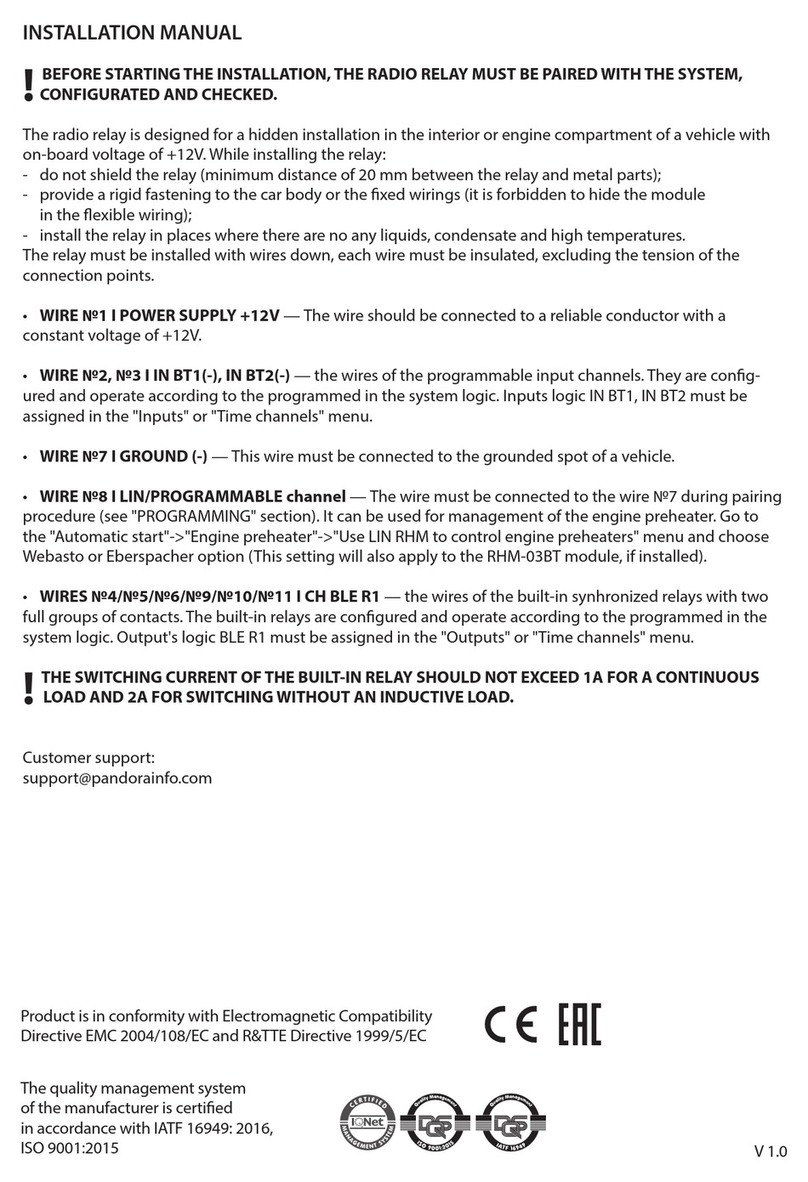 Pandora BT-02 installation manual