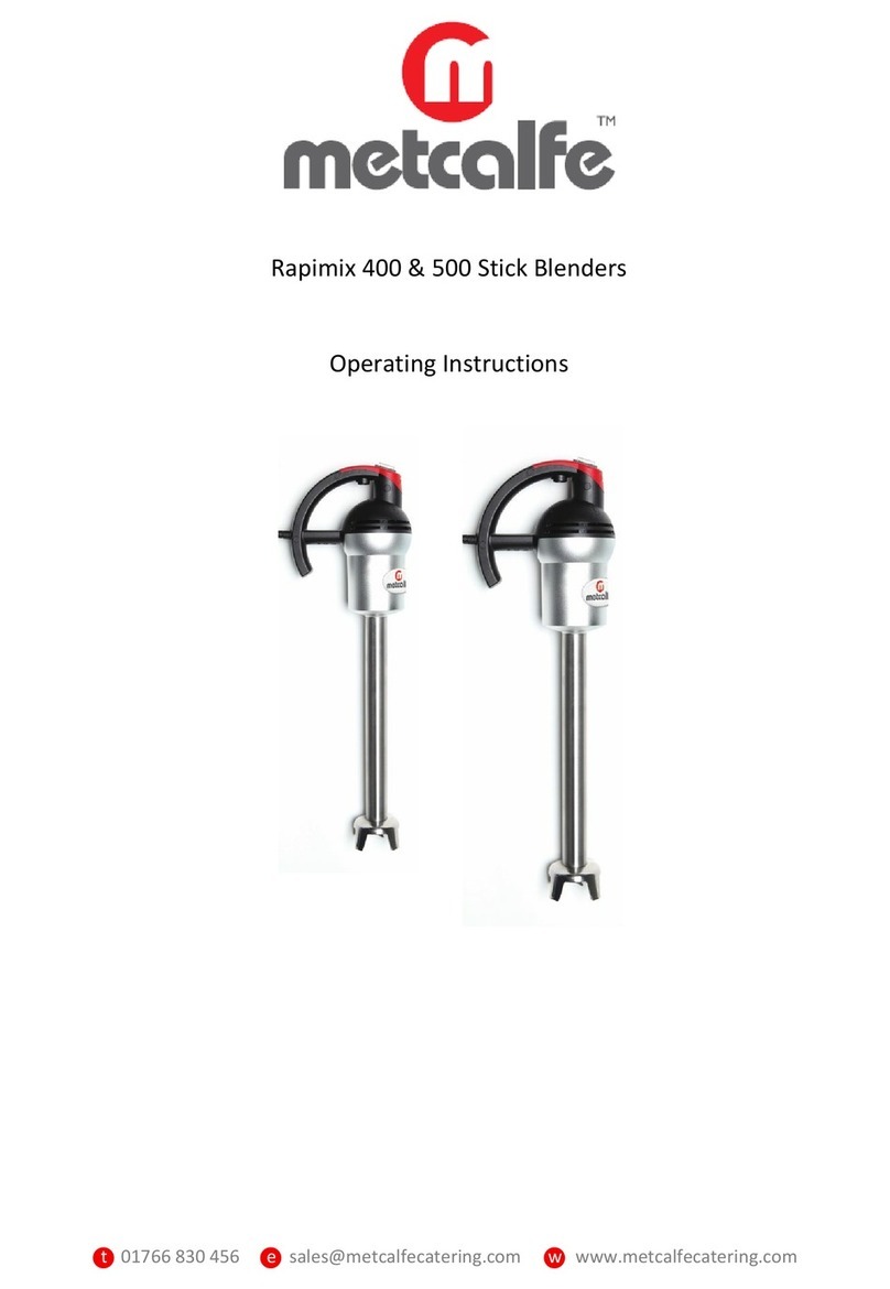 Metcalfe Rapimix 400 operating instructions