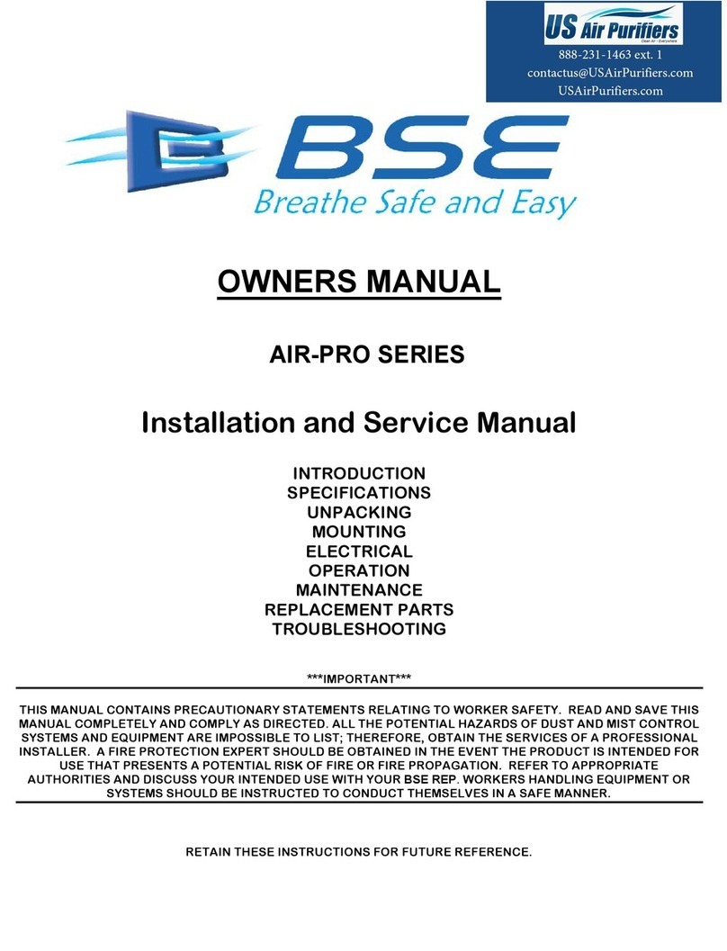 BSE Air-Pro Series owner's manual