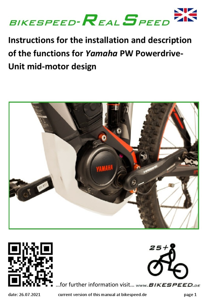 Bikespeed RealSpeed Instructions for the installation and description of the functions Bikespeed RealSpeed Instructions for the installation and description of the functions