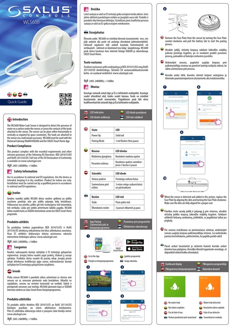 Salus WLS600 User manual
